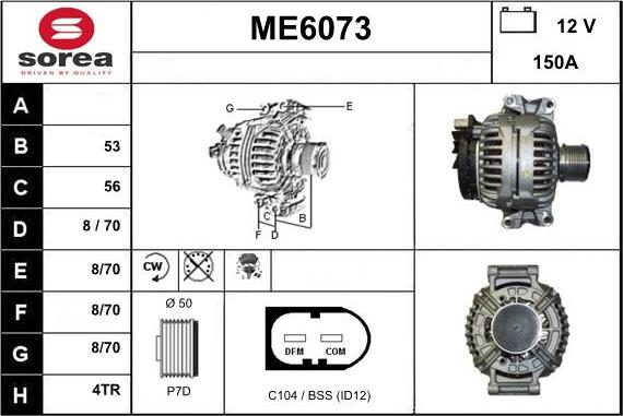 Sera ME6073 - Ģenerators www.autospares.lv