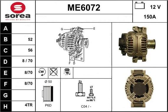 Sera ME6072 - Ģenerators www.autospares.lv