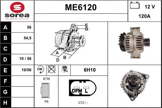 Sera ME6120 - Ģenerators www.autospares.lv