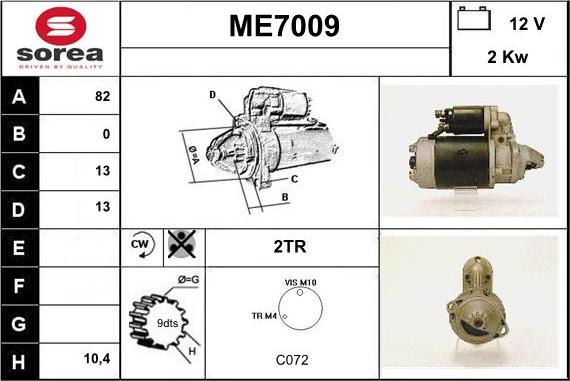 Sera ME7009 - Starter www.autospares.lv