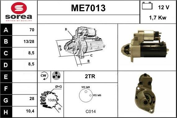 Sera ME7013 - Starter www.autospares.lv