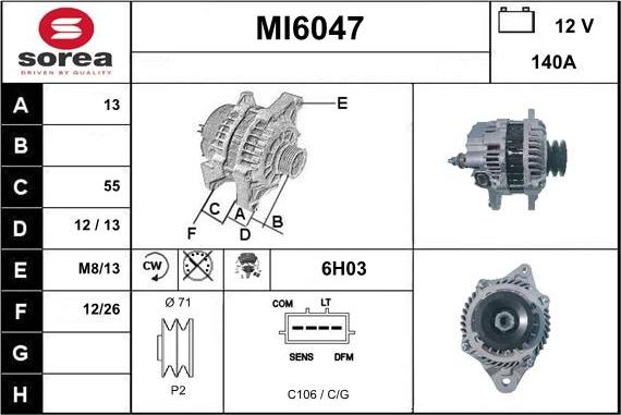 Sera MI6047 - Ģenerators www.autospares.lv