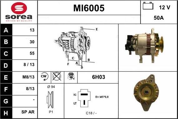 Sera MI6005 - Ģenerators www.autospares.lv