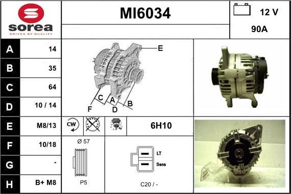 Sera MI6034 - Генератор www.autospares.lv