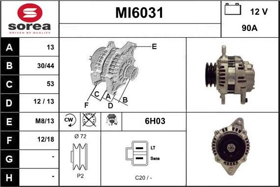 Sera MI6031 - Ģenerators www.autospares.lv