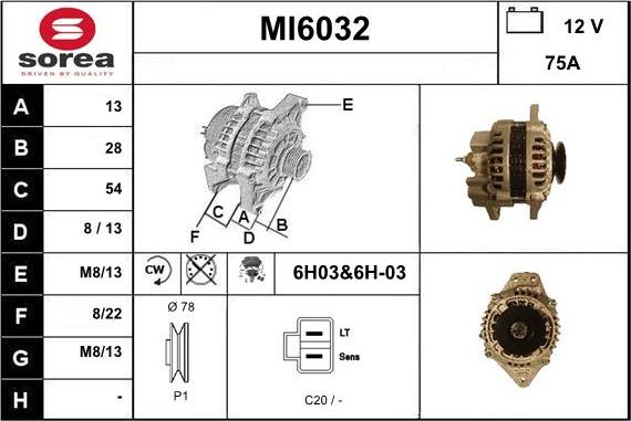 Sera MI6032 - Ģenerators www.autospares.lv