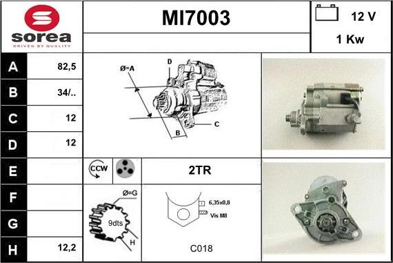 Sera MI7003 - Starteris autospares.lv