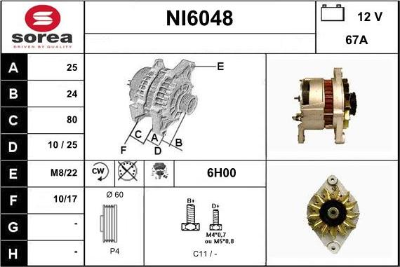 Sera NI6048 - Генератор www.autospares.lv