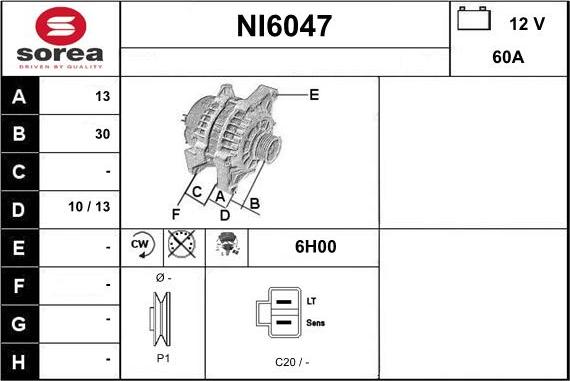 Sera NI6047 - Генератор www.autospares.lv