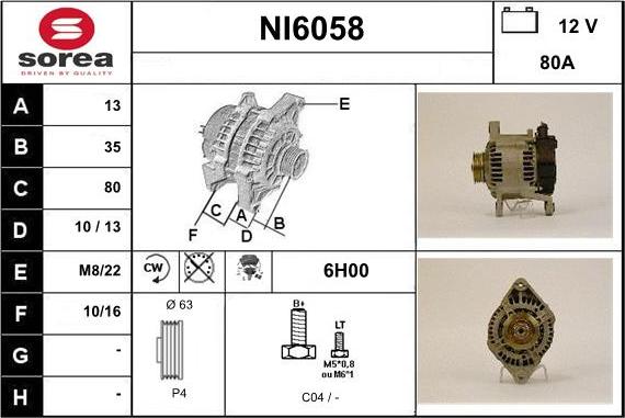 Sera NI6058 - Ģenerators www.autospares.lv