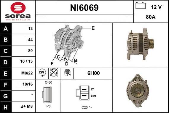 Sera NI6069 - Ģenerators www.autospares.lv