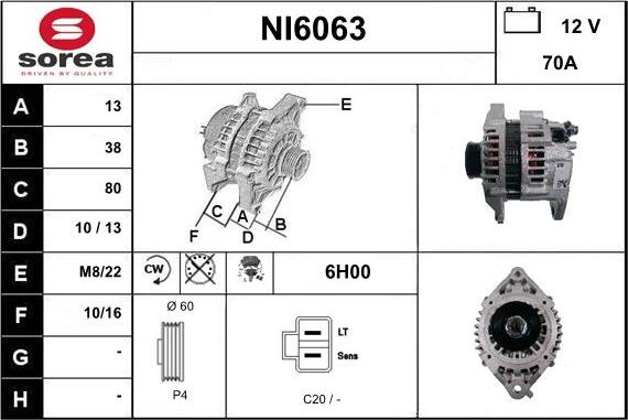 Sera NI6063 - Ģenerators autospares.lv