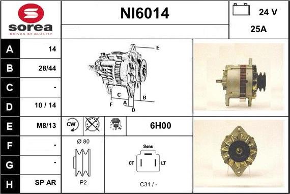 Sera NI6014 - Ģenerators autospares.lv