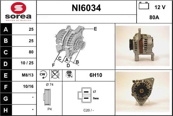 Sera NI6034 - Ģenerators www.autospares.lv