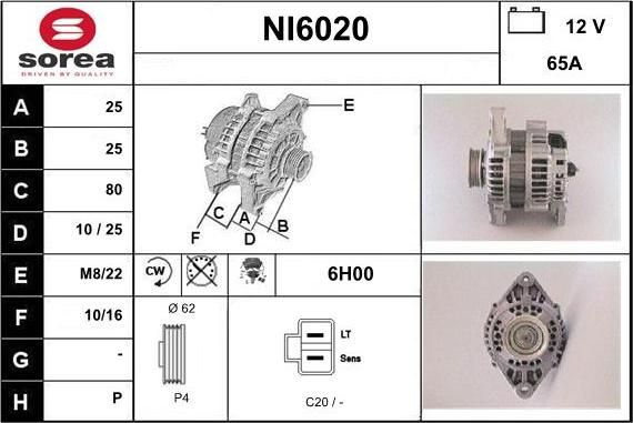 Sera NI6020 - Ģenerators www.autospares.lv