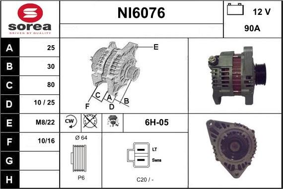 Sera NI6076 - Ģenerators autospares.lv