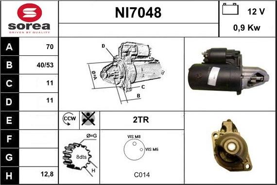 Sera NI7048 - Starter www.autospares.lv