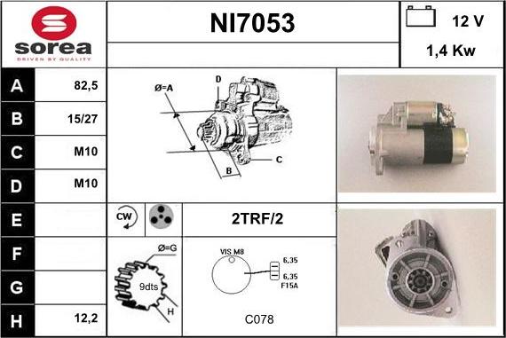 Sera NI7053 - Starteris www.autospares.lv