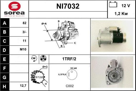 Sera NI7032 - Starteris autospares.lv