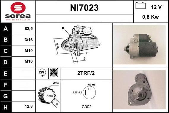 Sera NI7023 - Starter www.autospares.lv