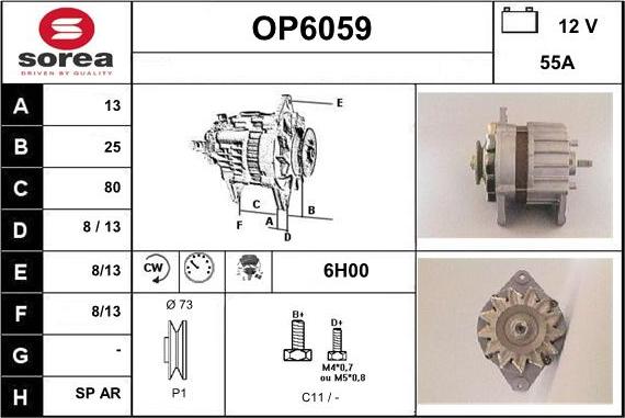 Sera OP6059 - Генератор www.autospares.lv