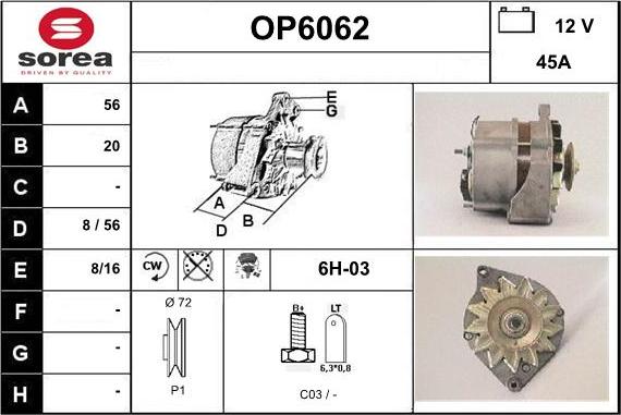 Sera OP6062 - Ģenerators autospares.lv