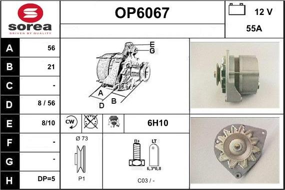 Sera OP6067 - Ģenerators www.autospares.lv