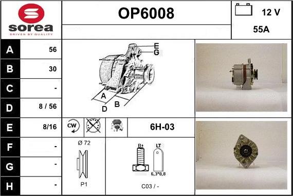 Sera OP6008 - Ģenerators autospares.lv