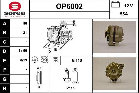 Sera OP6002 - Ģenerators autospares.lv