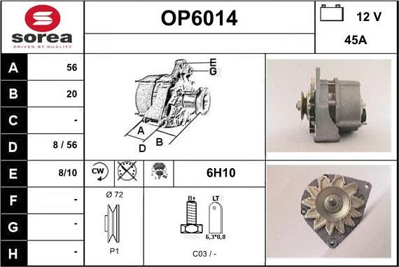 Sera OP6014 - Генератор www.autospares.lv