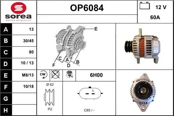 Sera OP6084 - Генератор www.autospares.lv