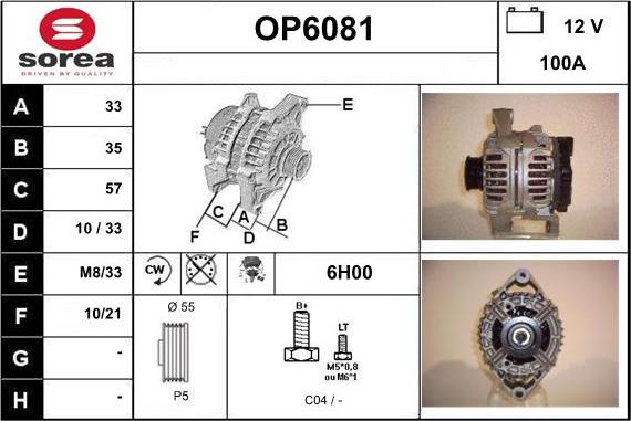 Sera OP6081 - Ģenerators www.autospares.lv