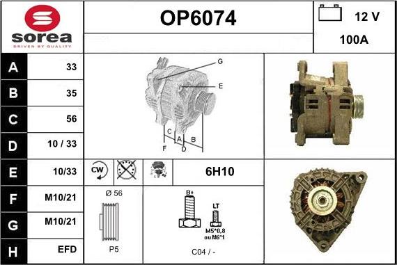 Sera OP6074 - Ģenerators autospares.lv