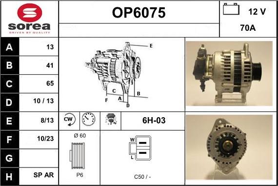 Sera OP6075 - Ģenerators autospares.lv