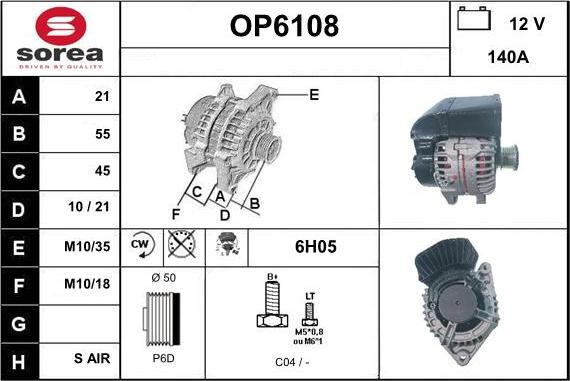 Sera OP6108 - Ģenerators autospares.lv