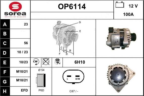 Sera OP6114 - Ģenerators www.autospares.lv