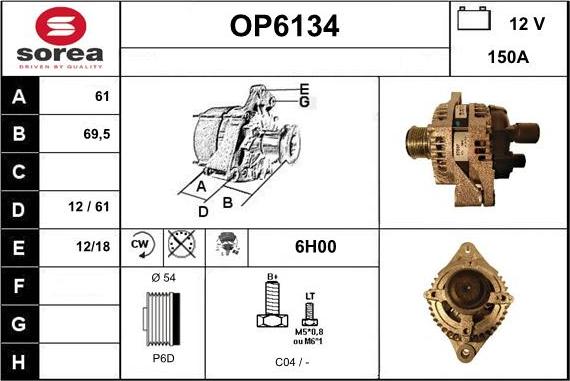 Sera OP6134 - Генератор www.autospares.lv