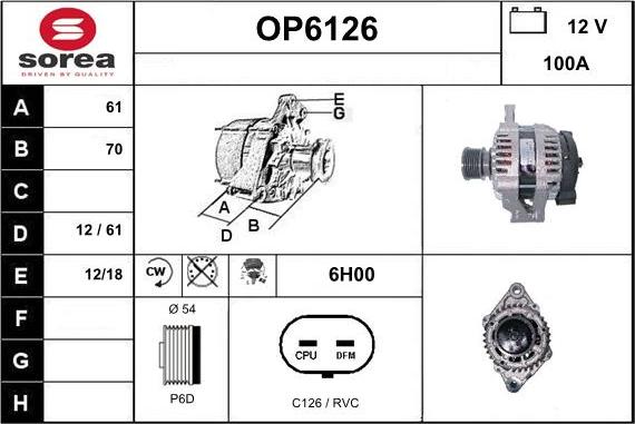 Sera OP6126 - Ģenerators www.autospares.lv