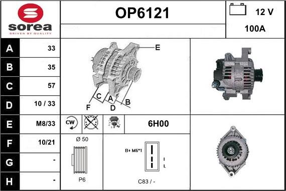 Sera OP6121 - Ģenerators autospares.lv