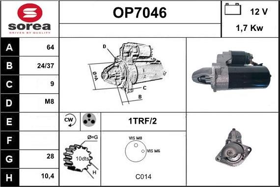 Sera OP7046 - Starter www.autospares.lv