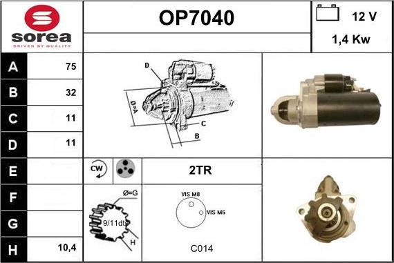 Sera OP7040 - Starter www.autospares.lv