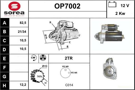 Sera OP7002 - Starteris autospares.lv