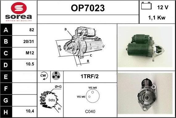 Sera OP7023 - Starteris autospares.lv