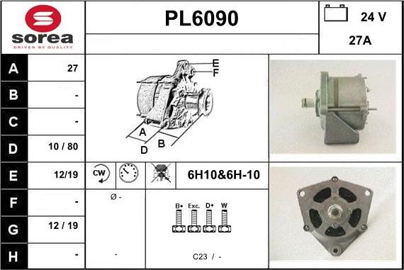 Sera PL6090 - Ģenerators autospares.lv