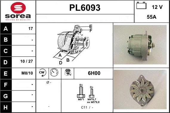 Sera PL6093 - Alternator www.autospares.lv