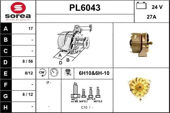 Sera PL6043 - Ģenerators www.autospares.lv