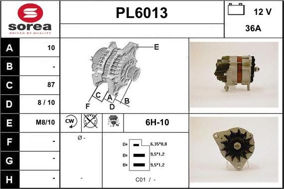 Sera PL6013 - Alternator www.autospares.lv