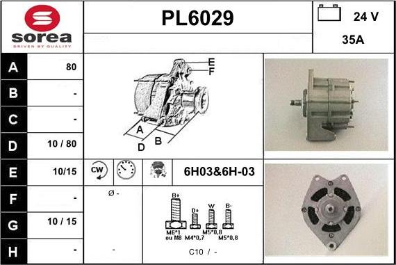 Sera PL6029 - Ģenerators www.autospares.lv