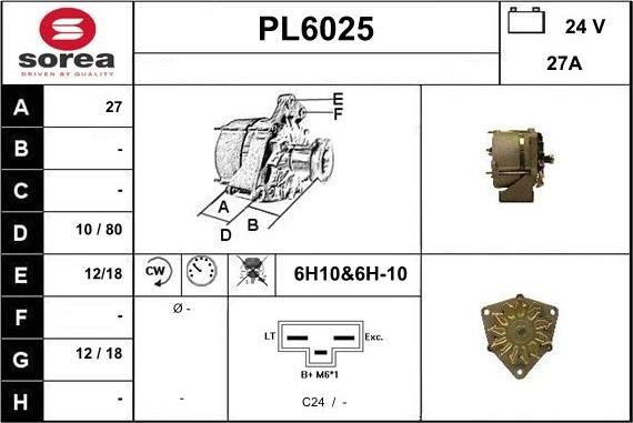 Sera PL6025 - Генератор www.autospares.lv