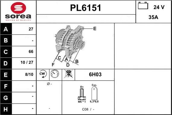 Sera PL6151 - Ģenerators autospares.lv